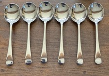 6 Vintage Silver Plated Soup
