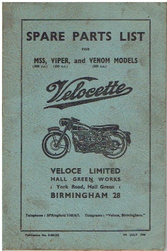 Velocette 350cc viper 500cc - viper,