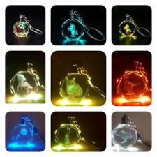 ANIMAL themed Crystal led keyring DOG CAT SNAKE PANDA HORSE PENGUIN unicorn FISH