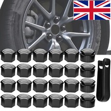 24PCS 17MM Black Wheel Nut