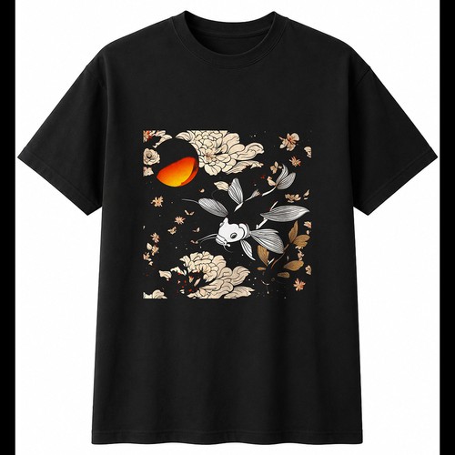 Graphic koi butterfly - graphic,