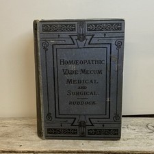 Antique Book 1877 The Homeopathic Vade Mecum Medicine Surgery Ruddock H/B