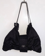 Chanel Black Satin bow bag a Mademoiselle lock