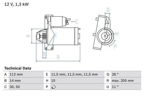 Bosch starter motor for - starter,