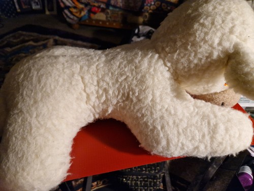 Large lamb soft toy pure - , wool
