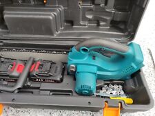 12" Cordless Brushless Chainsaw Powerful Wood Cutter 2 Batteries 