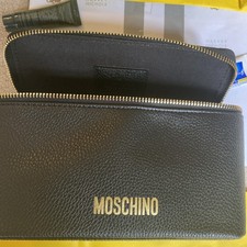 Business Class Amenity Makeup Toiletry Bag Black + Mochino + Air Astana