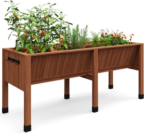 Wooden raised garden - garden, bed