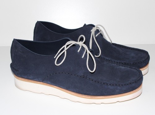 Fracap navy suede moc toe - navy,