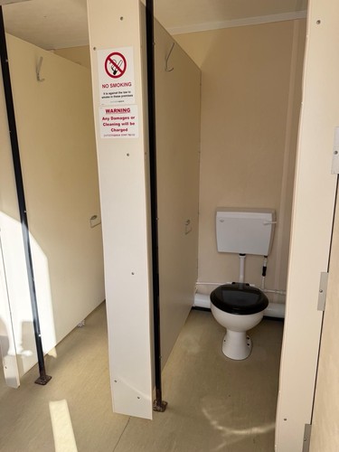 Male and female toilet - and,