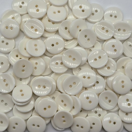 100x ivory buttons 15mm 2hole - 15mm,