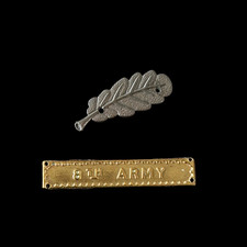 WW2 Copy 8th Army Clasp Africa & Copy Mention in Despatches Oak Leaf Replacement