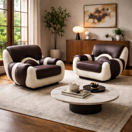 Vintage armchairs leatherette - vintage,