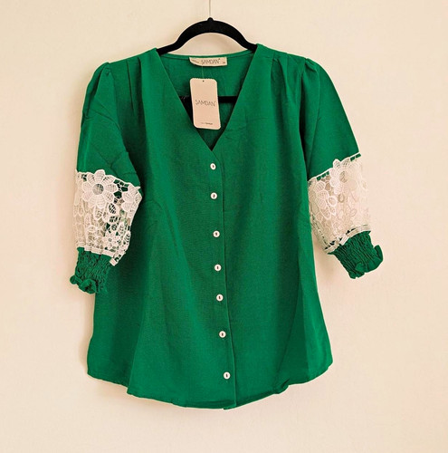 Cotton rich linen-look