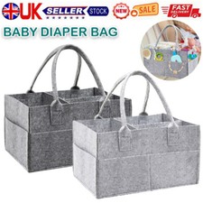Baby Diaper Organizer Storage Box Kids Caddy Felt Changing Nappy Carrier Bag UK
