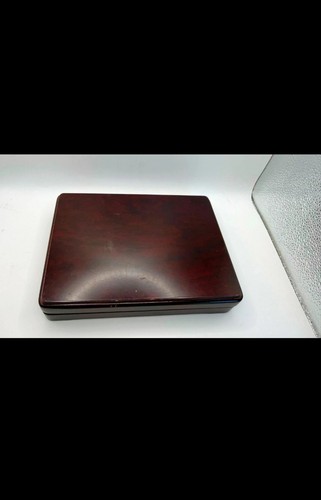 Wooden coin presentation box - wooden,