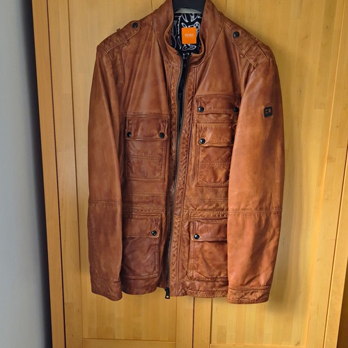 Boss men brown leather - brown,