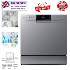 Whisper-Quiet Mini Dishwasher for Small Spaces - 49 dB - 8 Place Settings