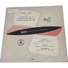 Decca Long Playing Vinyl Record Dukas Glinka Chabrier 33 RPM
