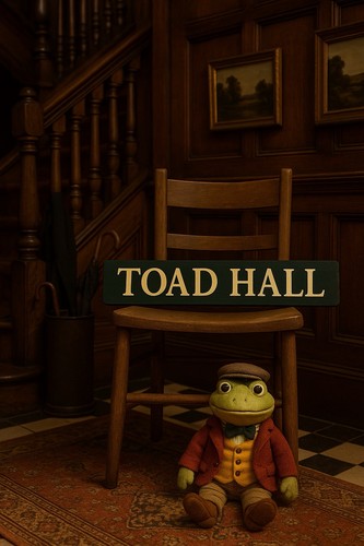 Toad hall sign - hall,
