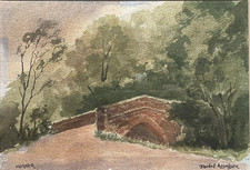 Original Watercolour Painting-Packhorse Bridge at Horner-Exmoor-Free UK Postage