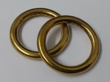 Genuine British Army Horse Guards & H Cav 1 1/4" Brass Bridle Rings 1 Pair STD19