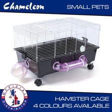 Large Animal Hamster Cage Built In Wheel and Pipes Set, 4 colours available