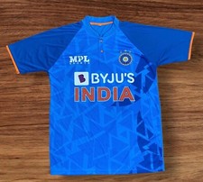 India Cricket Jersey Top T-Shirt - Adults & Kids Size Available - Choose UK Size