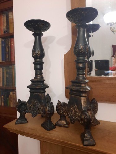 French pair tall black - french, of