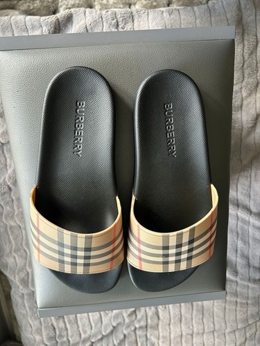 Burberry men check slider - burberry,