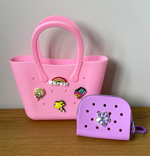 Pink silicone handbag with - silicone,