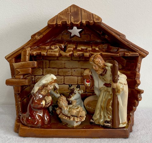Nativity scene pottery - nativity,