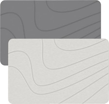 2 Pcs Diatomite Stone Bath Mat