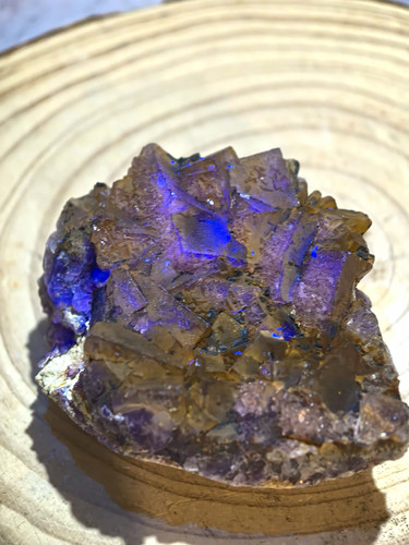 Rare colour fluorite - rare, bi-colour
