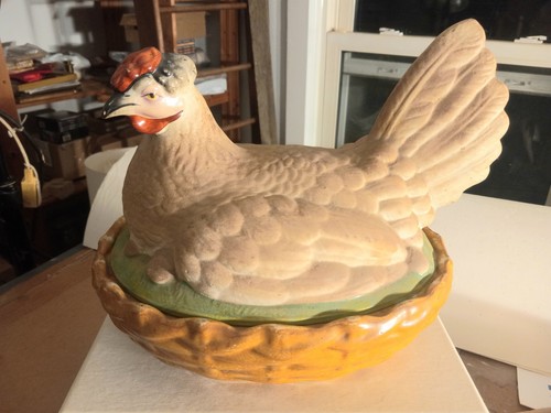 19thc staffordshire hen - staffordshire,