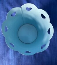 Metal Plant Pot Flower Garden Planter Pots Balcony Indoor Display Blue Hearts