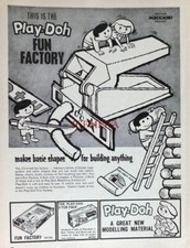 'PLAY-DOH' Modelling Compound 1965 Advert - 'Fun Factory' Outfit Print