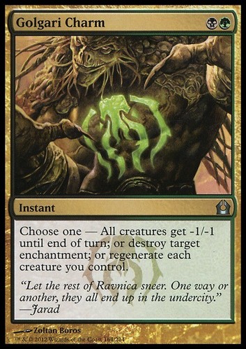 Golgari charm return to - ~,