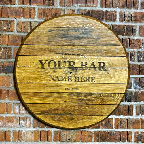Personalised home bar sign oak - sign,