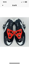 Peloton Cycling Spinning Spin Shoes Red and Black UK Size 6.5 EU 40 with Cleats