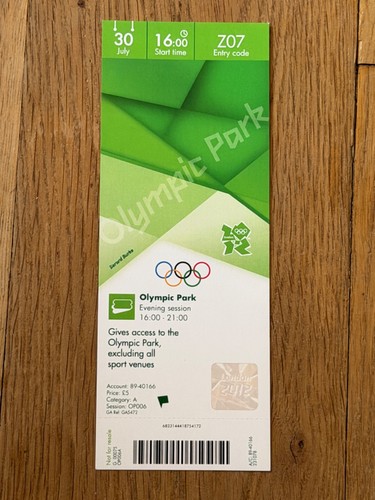 Ticket 2012 london - 2012,