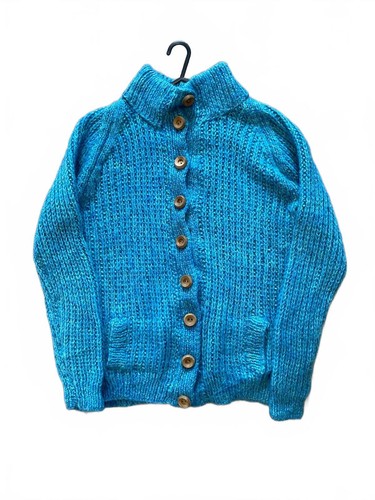 Mohair mix cardigan high neck - high,