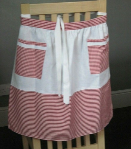 White and red gingham - red, design