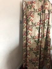 Beige Red Floral  Leaf Print