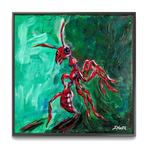 Red ant original painting - ant,