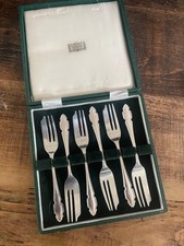 SET 6 SOLID SILVER PASTRY CAKE