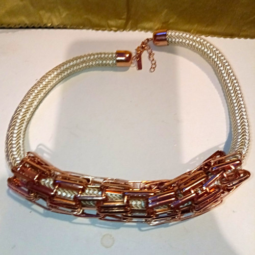 Cream cord rose gold - cream, tone