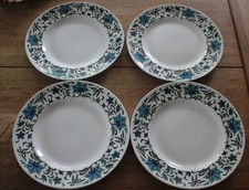Midwinter Spanish Garden 4 Dinner Salad Plates 22.5cm VGC Vintage Retro