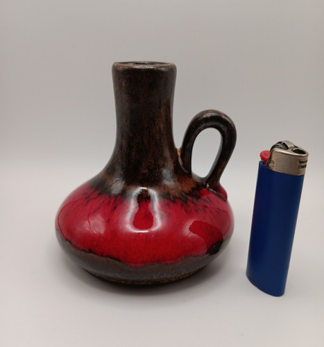 Roth keramik handle vase red - vase,