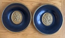 Vintage Embossed Plate Brass